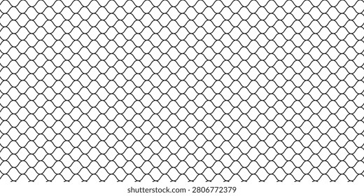 Curved net pattern. Seamless design for sportswear or equipment like soccer goals, volleyball nets, basketball hoops, hockey nets, and athletic gea
