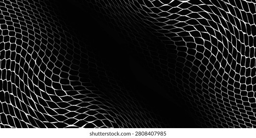 Curved net pattern. Seamless design for sportswear or equipment like soccer goals, volleyball nets, basketball hoops, hockey nets, and athletic gea