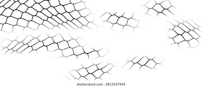 Curved net pattern. Seamless design for sportswear or equipment like soccer goals, volleyball nets, basketball hoops, hockey nets, and athletic gea