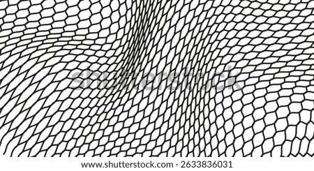 Curved net pattern. Seamless design for sportswear or equipment like soccer goals, volleyball nets, basketball hoops, hockey nets, and athletic gea