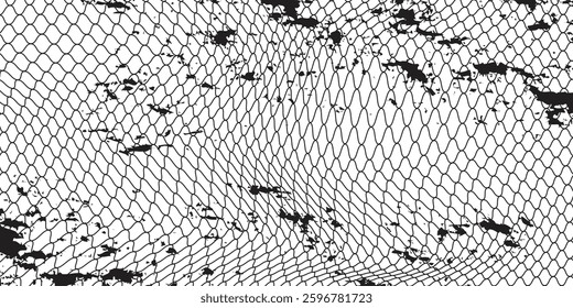 Curved net pattern. Very well designed net design suitable for sports equipment.