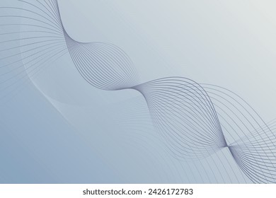 Curved objects in shades of blue and white
