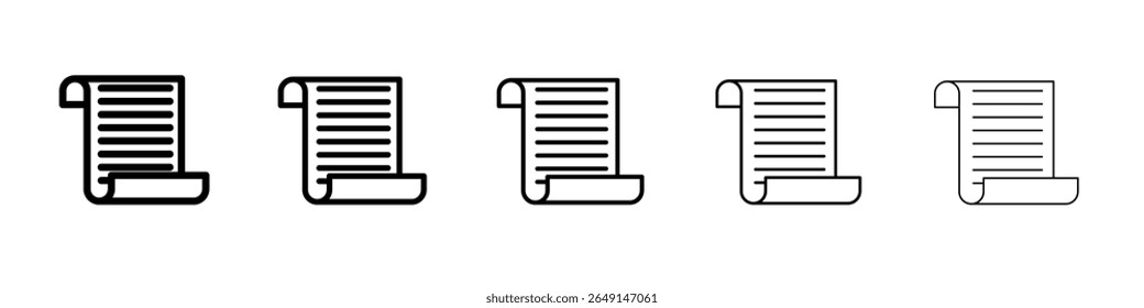 curved paper icon simple vector outline logo