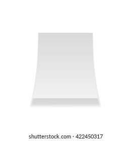 Curved paper Sheet realistic Template