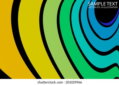 Curved pastel color vector background arcs spreading  - Colorful vector arcs spreading background illustration