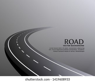 curved perspective road pathway background