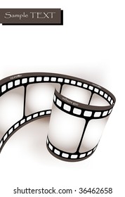 Curved photographic film