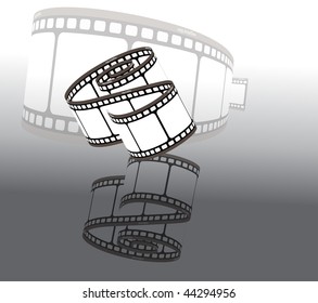 Curved photographic film