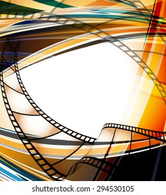 Curved photographic film. Vector