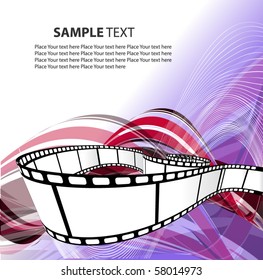 Curved photographic film. Vector