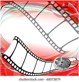 Curved photographic film. Vector
