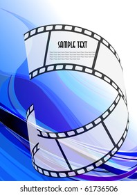 Curved photographic film. Vector