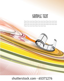 Curved photographic film. Vector