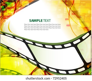 Curved photographic film. Vector