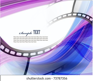 Curved photographic film. Vector