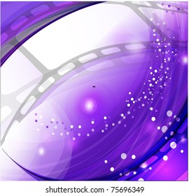 Curved photographic film. Vector