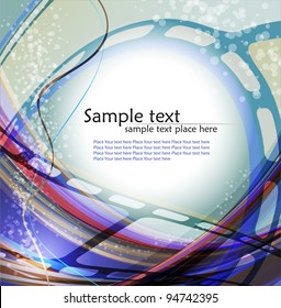 Curved photographic film. Vector