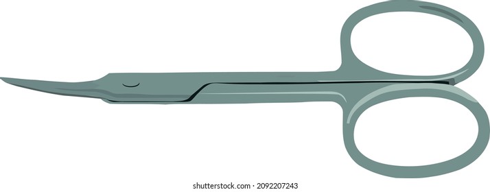 curved pointed scissors for nails -