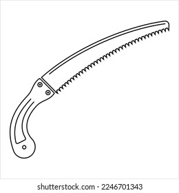 Icono de cicatrización curvada, Ilustración de arte del vector de visera de hoja dura de mantenimiento del árbol