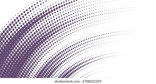 Eine gekrümmte violette Tintenvektorlinienpackung. Lange, abgerundete, handgezeichnete Pinselstriche, markierter Text, Rahmen und Kreise. Moderne asiatische Kalligrafie.