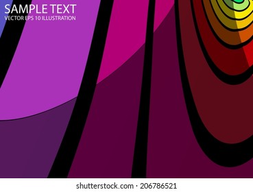 Curved rainbow background  abstract  template - Vector colorful abstract background  template