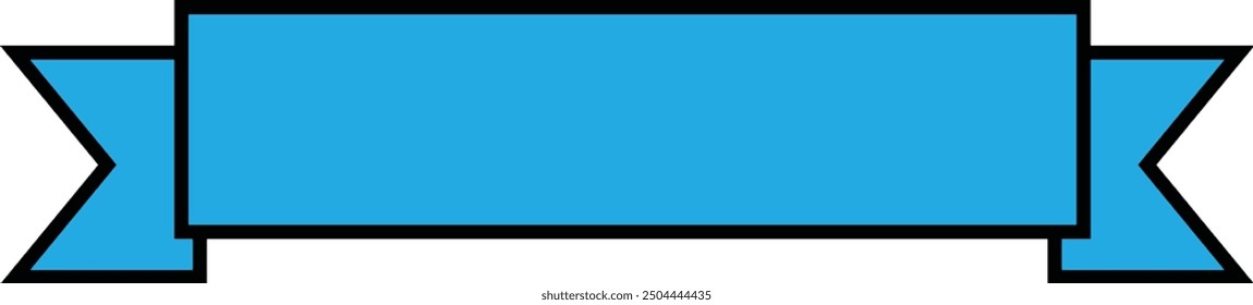 Curved red banner ribbon vector. Ribbon Banners simple flat design