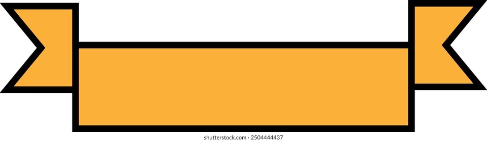 Curved red banner ribbon vector. Ribbon Banners simple flat design