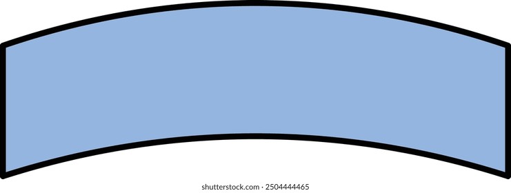 Curved red banner ribbon vector. Ribbon Banners simple flat design