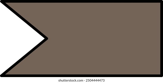 Curved red banner ribbon vector. Ribbon Banners simple flat design