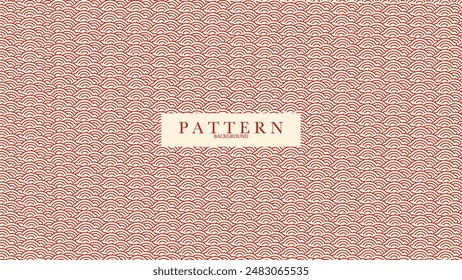Curved red line background pattern, Geometric pattern background, Vector background