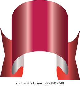 Curved Ribbon Banner. people can watch and search all over the world.