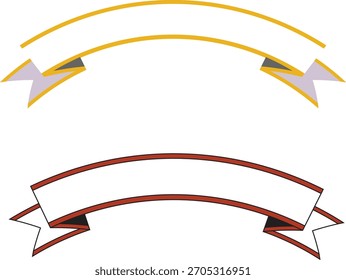 ilustração de vetor de conjunto de banner de faixa curva
