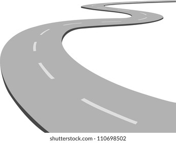 Curved road.