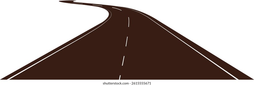 A curved road downloable EPS template