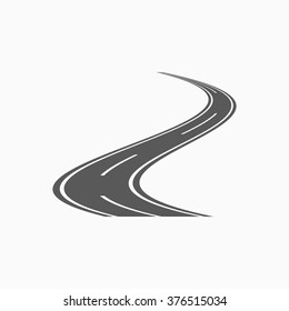 curved road icon