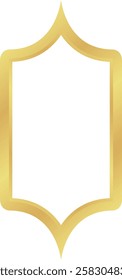 Curved Rounded Gold Gradient Oriental Style Islamic Frame Arches with Modern Boho Mosque Dome for Window