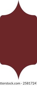 Curved Rounded Red Oriental Style Islamic Frame Arches with Modern Boho Mosque Dome for Window