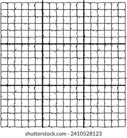 Malla metálica sin costura curvada. Vector
