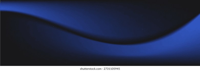 La forma curvada y la gradación azul se pueden ilustrar como parte del fenómeno de la aurora en el cielo nocturno.