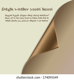 curved sheet of paper