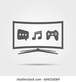 Curved Smart TV Icon