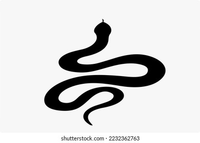 vector serpiente curvado sin color