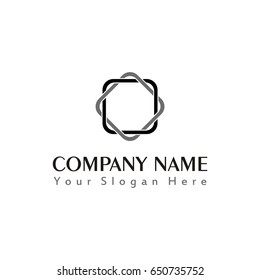 Curved square combination logo