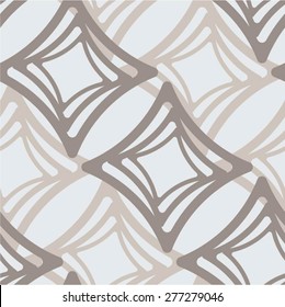 Curved square diagonally striped pattern, seamless vector background.