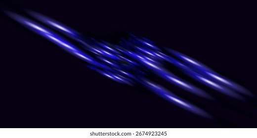 Gekrümmte Lichtstreifen auf dunklem Hintergrund, der Bewegung symbolisiert, und schnelle Aufwärtsstrecken erfassen die Energie schneller Autos, die perfekt für Banner sind. EPS10