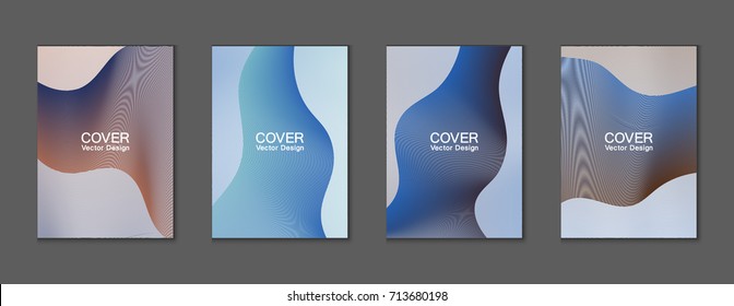 Curved stripes cover vector, wavy lines pattern, colorful minimalist background. Vertical banner, brochure or card backdrop graphic design. Abstract stripes texture, wavy lines cover geometric design.