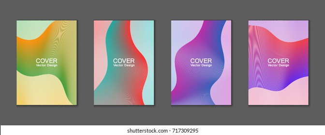 Curved stripes cover vector, wavy lines pattern, colorful minimalist background. Vertical banner, brochure or card backdrop graphic design. Abstract stripes texture, wavy lines cover geometric design.