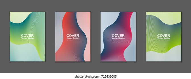 Curved stripes cover vector, wavy lines pattern, colorful minimalist background. Vertical banner, brochure or card backdrop graphic design. Abstract stripes texture, wavy lines cover geometric design.