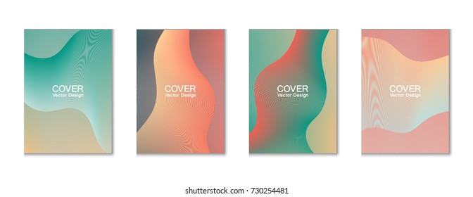Curved stripes cover vector, wavy lines pattern, colorful minimalist background. Vertical banner, brochure or card backdrop graphic design. Abstract stripes texture, wavy lines cover geometric design.