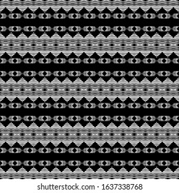 Curved stripes design. Ethnic boho ornament. Seamless pattern. Tribal motif. Vector illustration for web design or print.